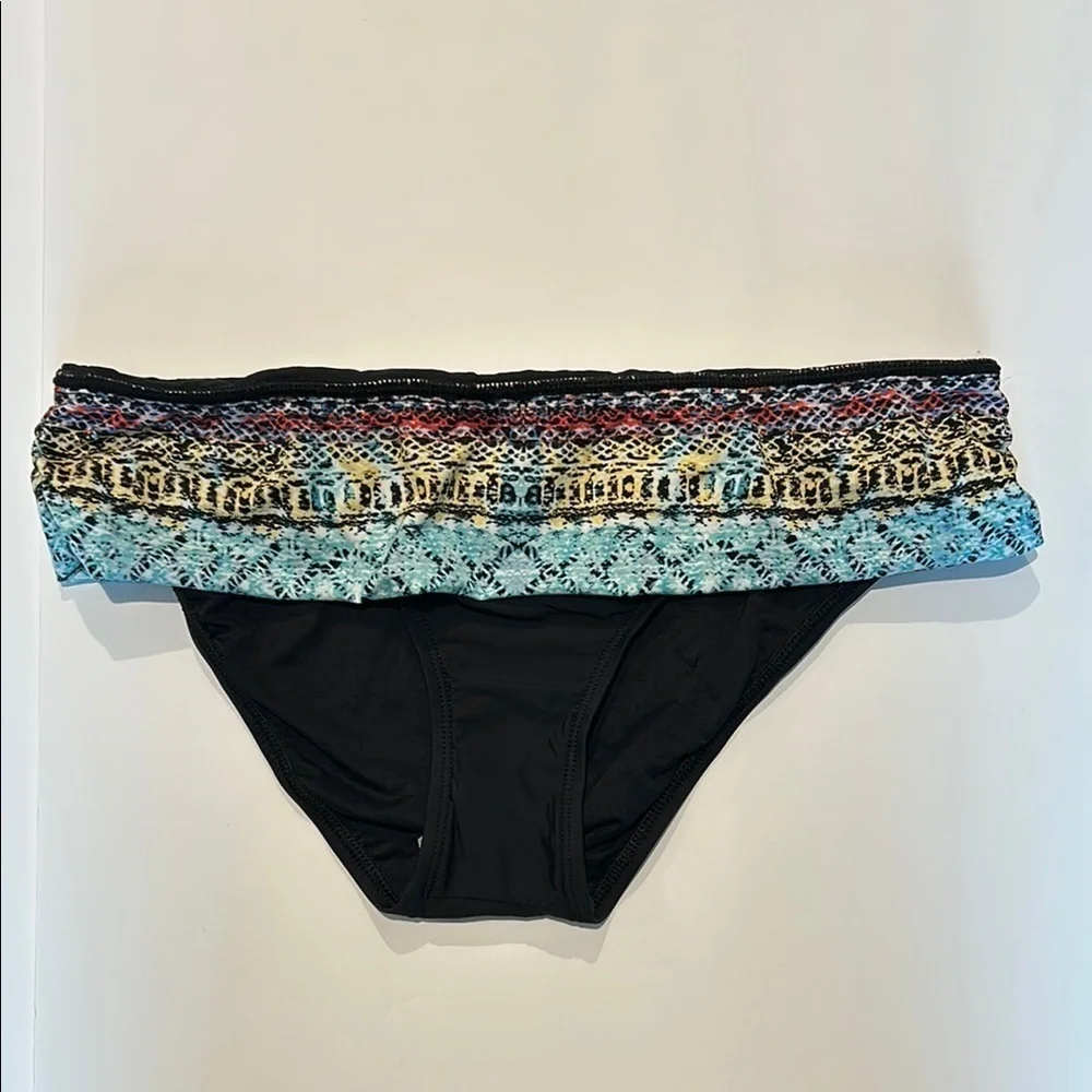 Athena Black multi bikini swim bottom size 6